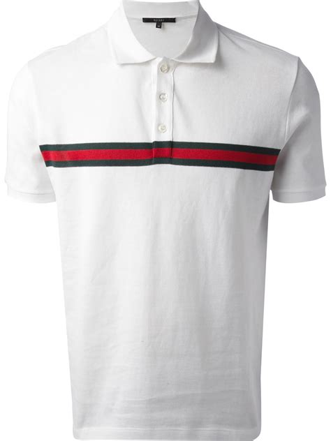 gucci white collar shirt|gucci polos for men.